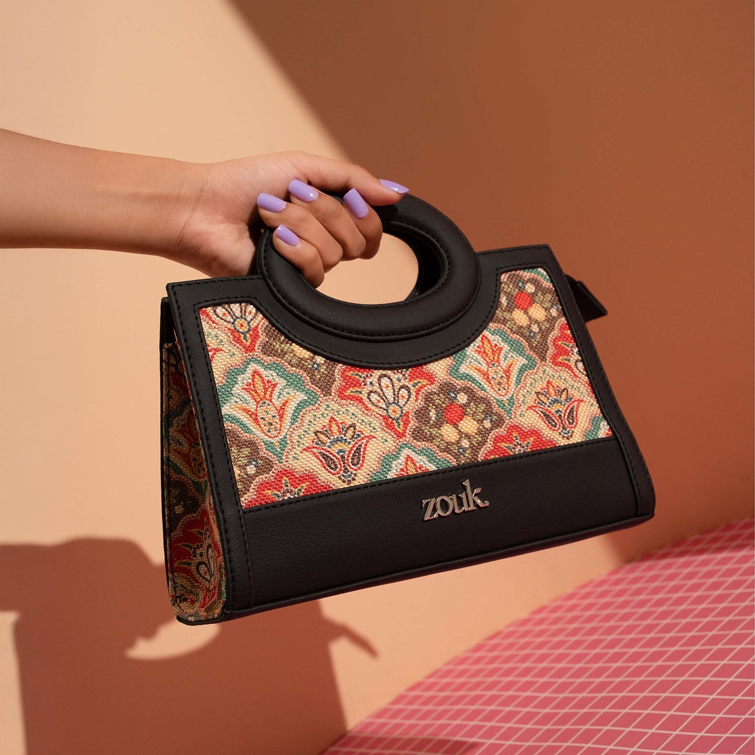 ZIP-Zoe Sling Bag - Mughal Art Multicolor