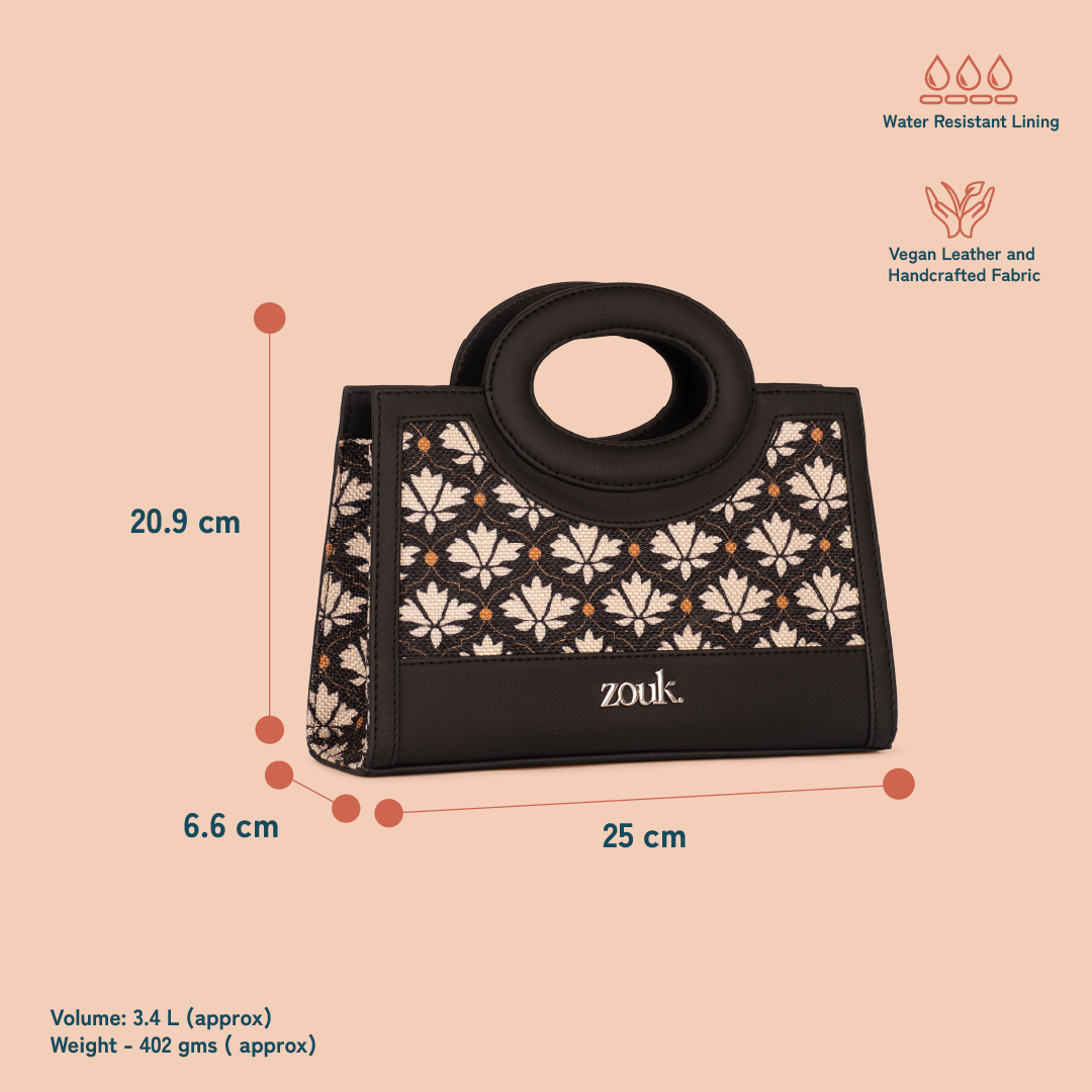 Saisha Sling Bag Kutch Gamthi & Zoe Sling Bag Bidri Kaiser Combo