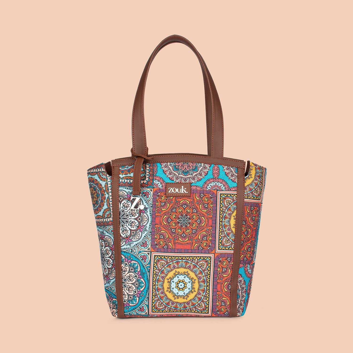 ZIP-Rhea Kapoor Adira Tote Bag - Multicolor Mandala Print