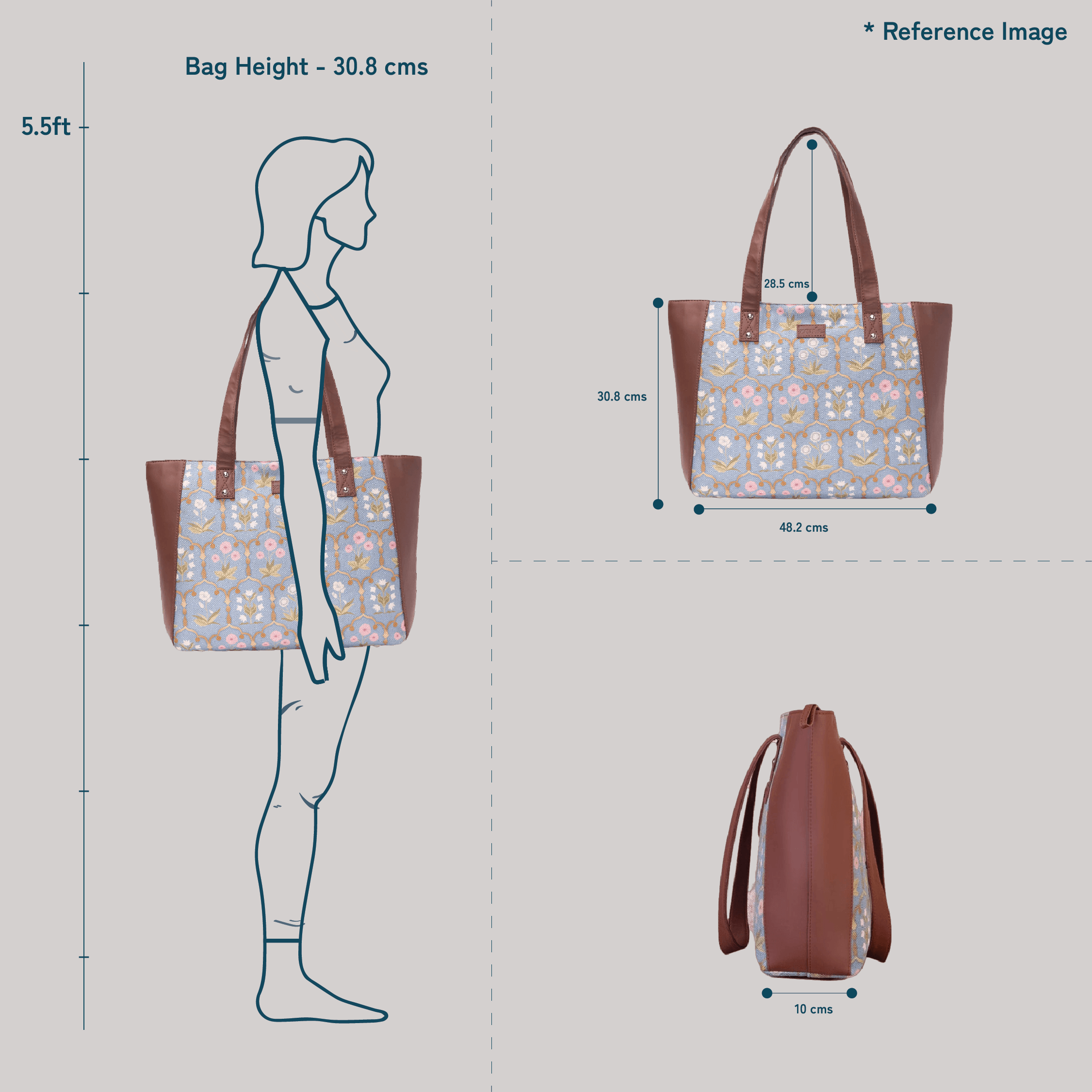 Multicolor Mandala Print Side Tote Bag