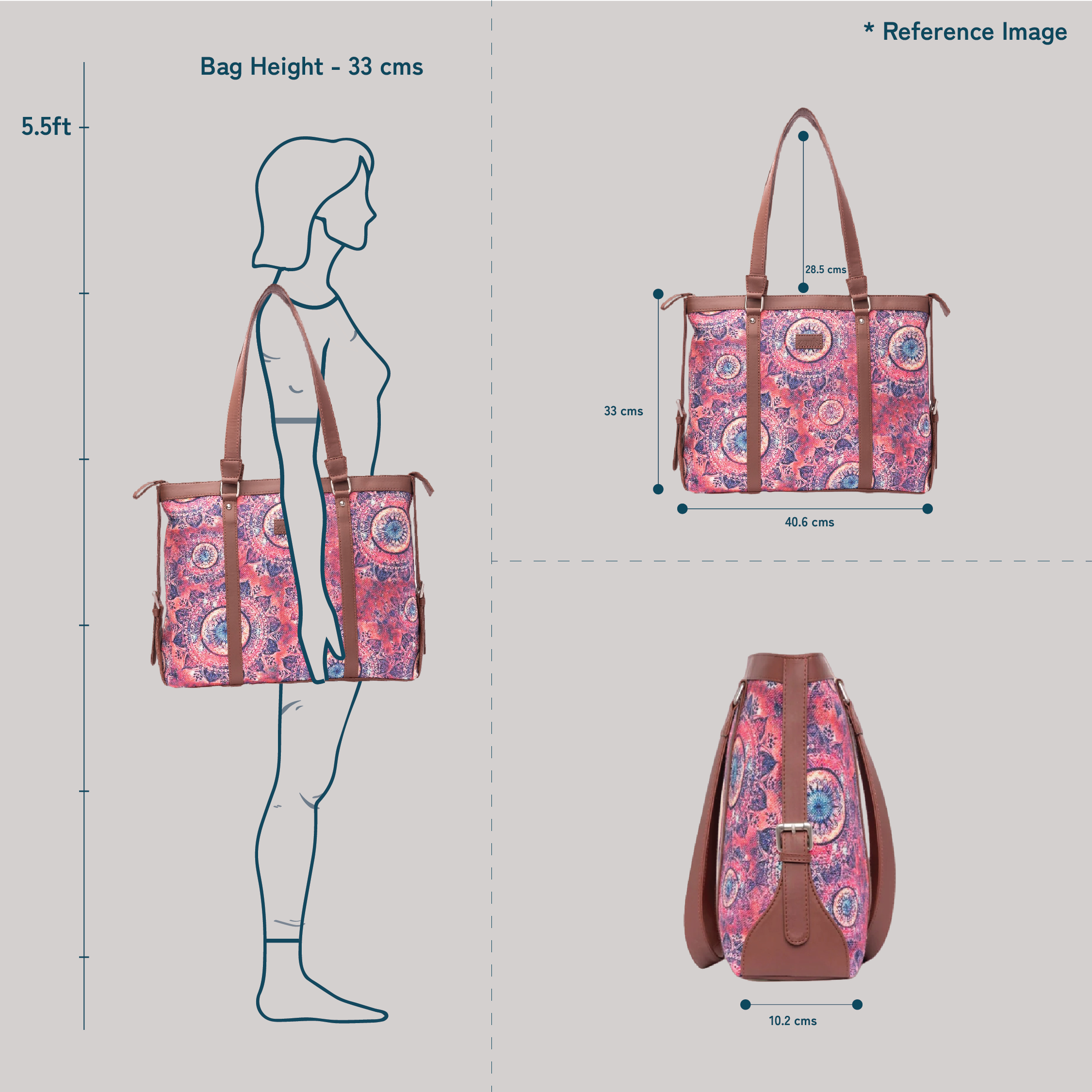 Buy V Raj Bag Women's leather Multi Handbag (40 x 12 x 30 Cm (L × W × H))  at Amazon.in