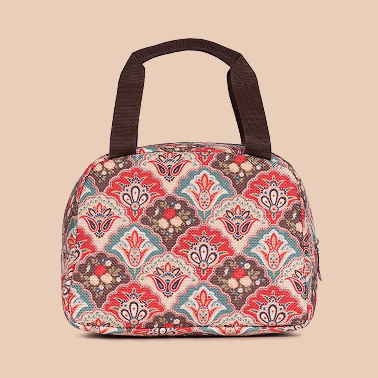 ZIP-Mughal Art Multicolor Lunch Bag
