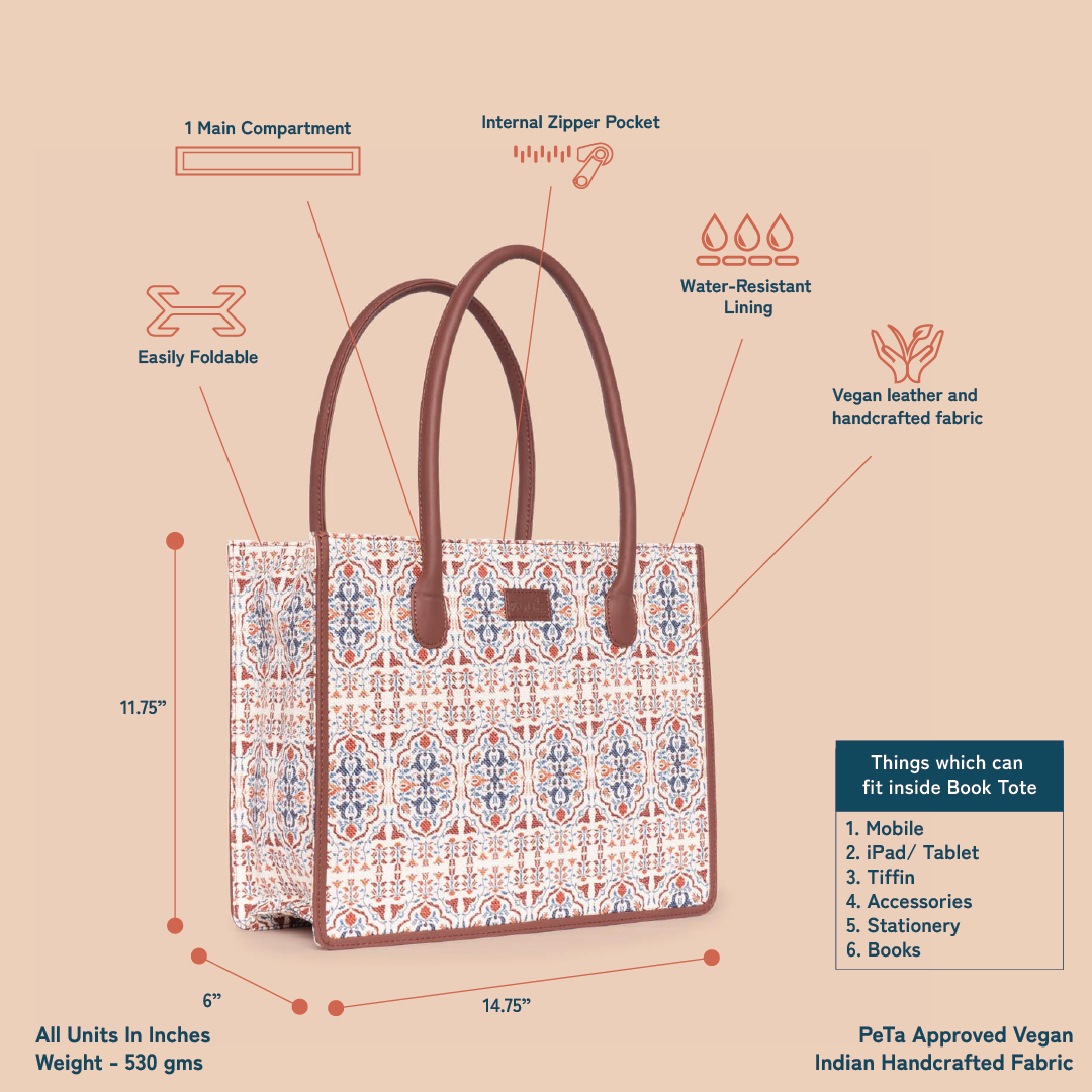Agra Floral Book Tote