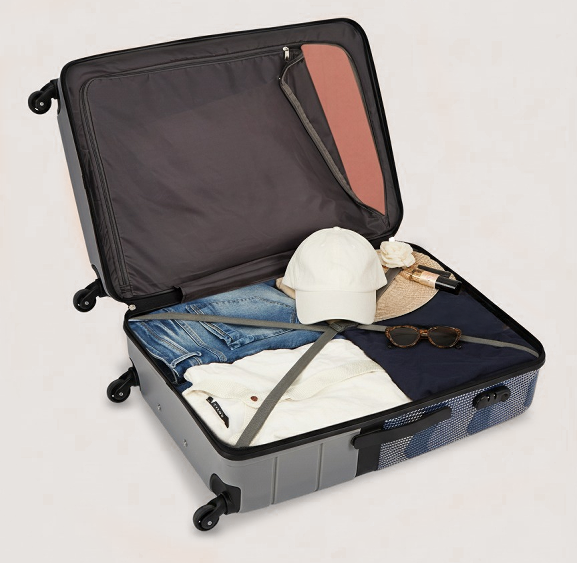 ZIP-Himachal Chevron Grey Raahi Trolley Bag