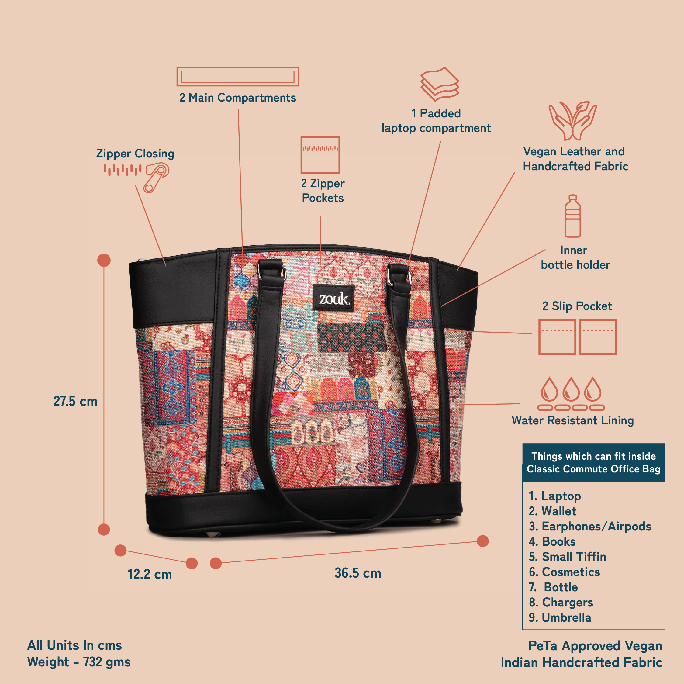 Kutch Gamthi Classic Commute Office Bag