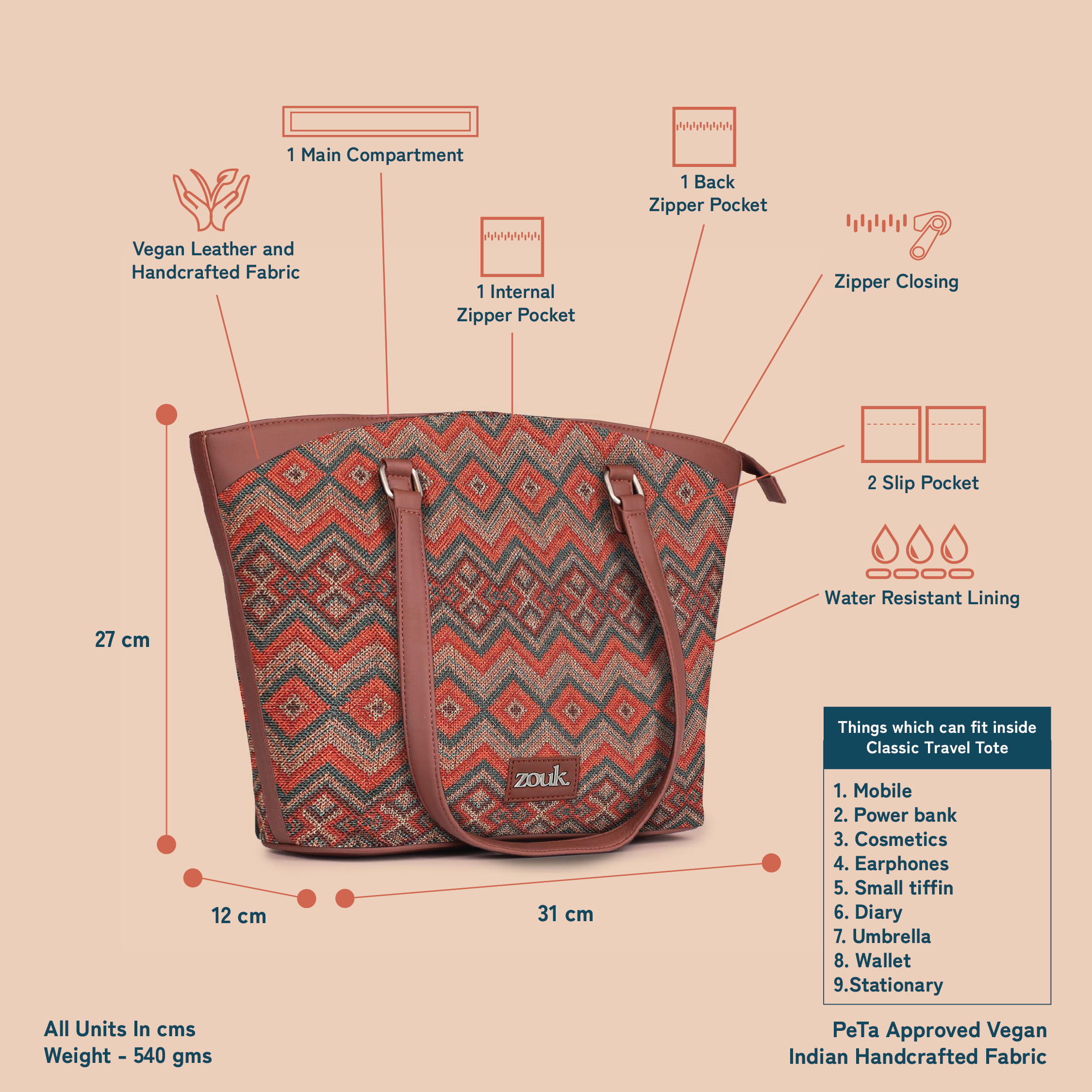 Gwalior Weaves Classic Travel Tote