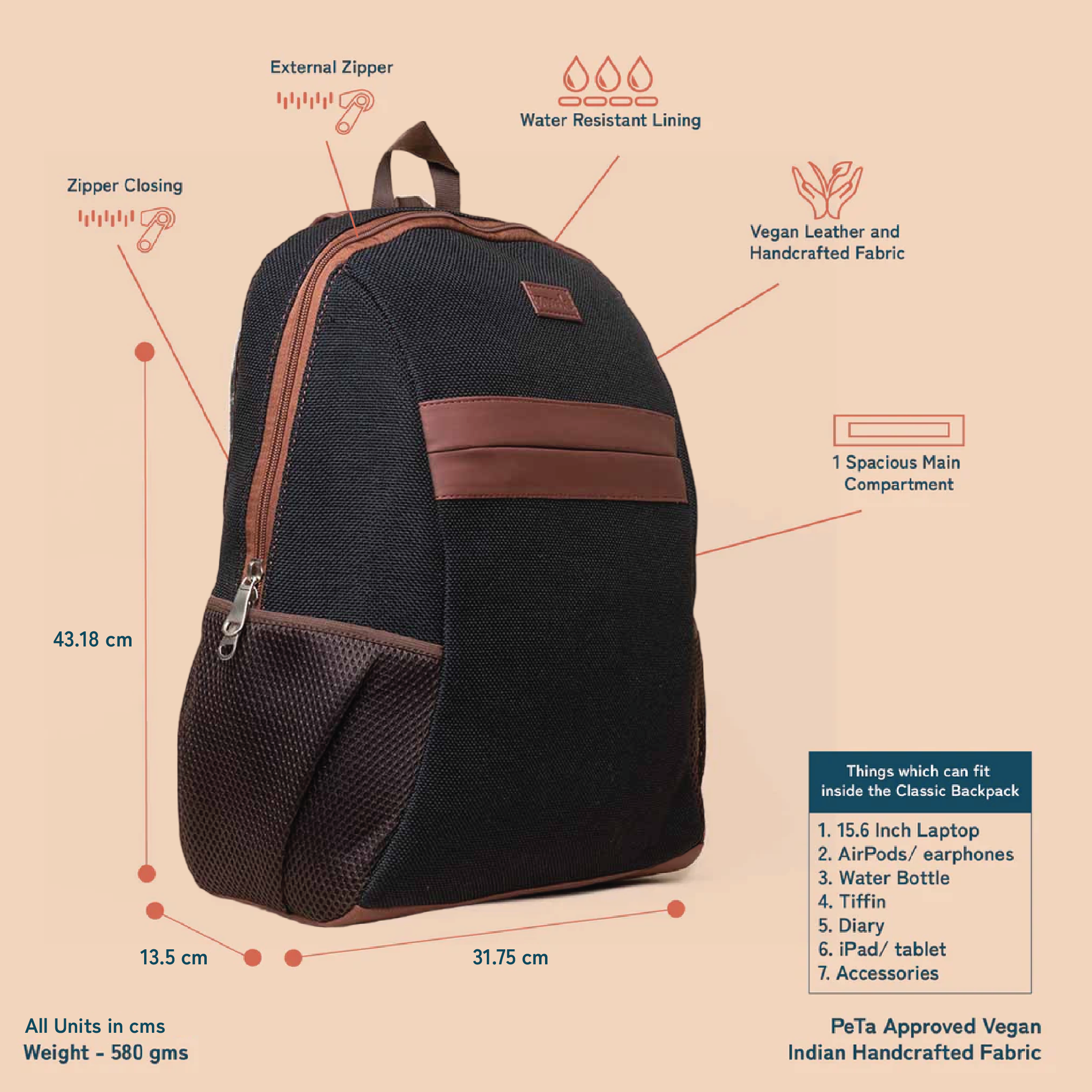 Jet Black Classic Backpack