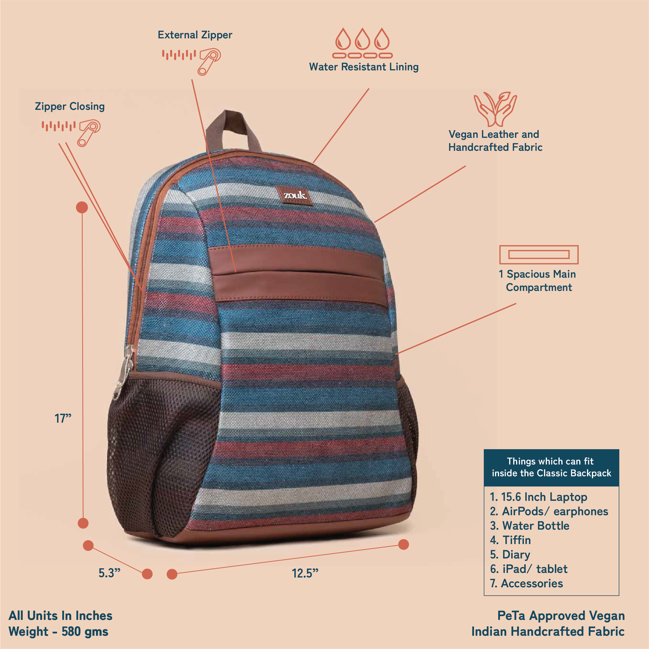 Mysore Mosaic Classic Backpack