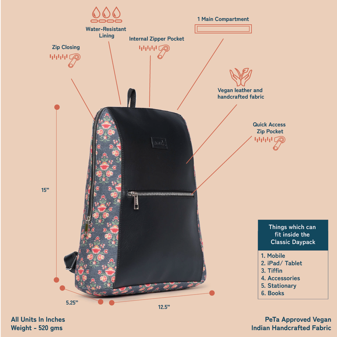 Mughal Garden Print Classic Daypack