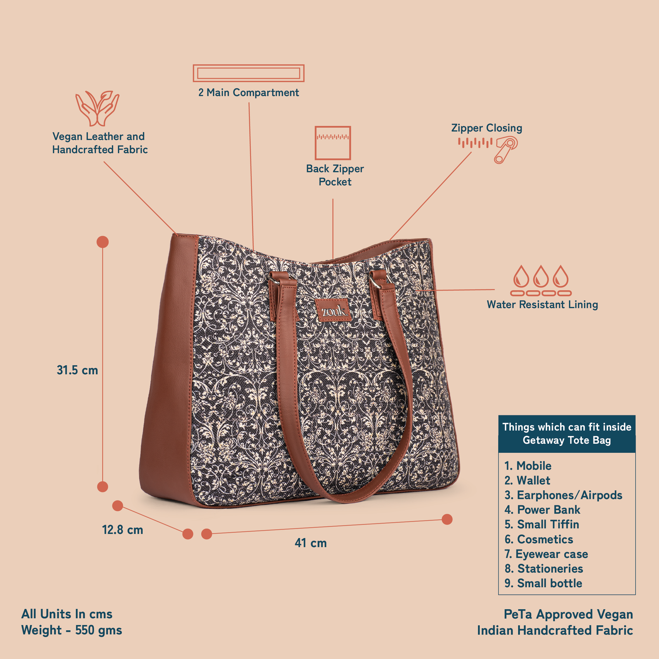 Lattice Lace Getaway Tote Bag