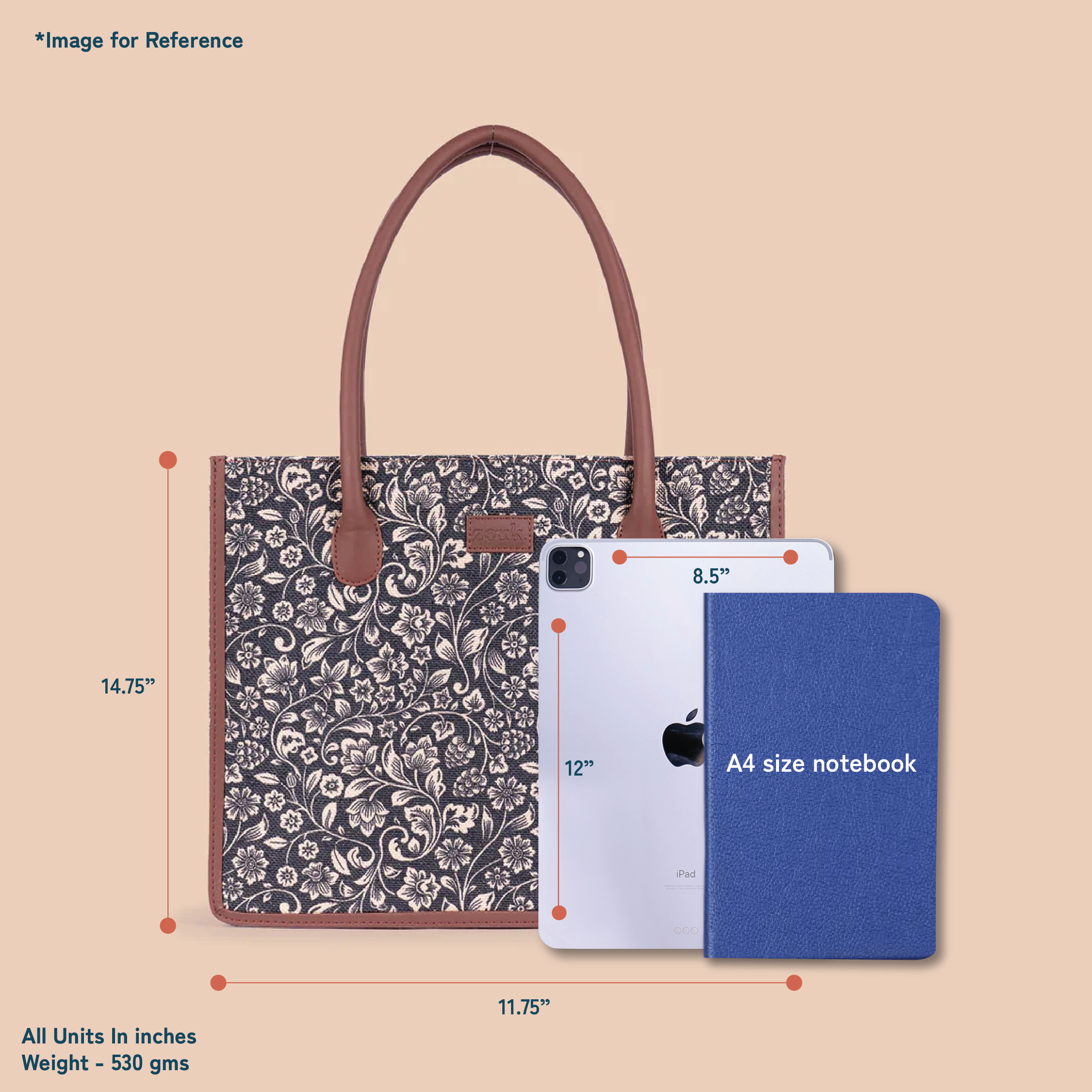 Agra Floral Book Tote