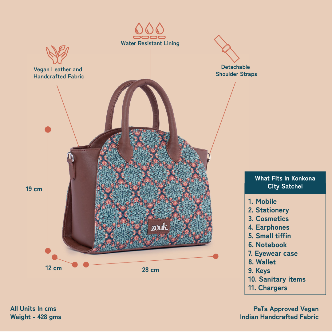 Konkona City Satchel Bag - Kolkata Nouveau