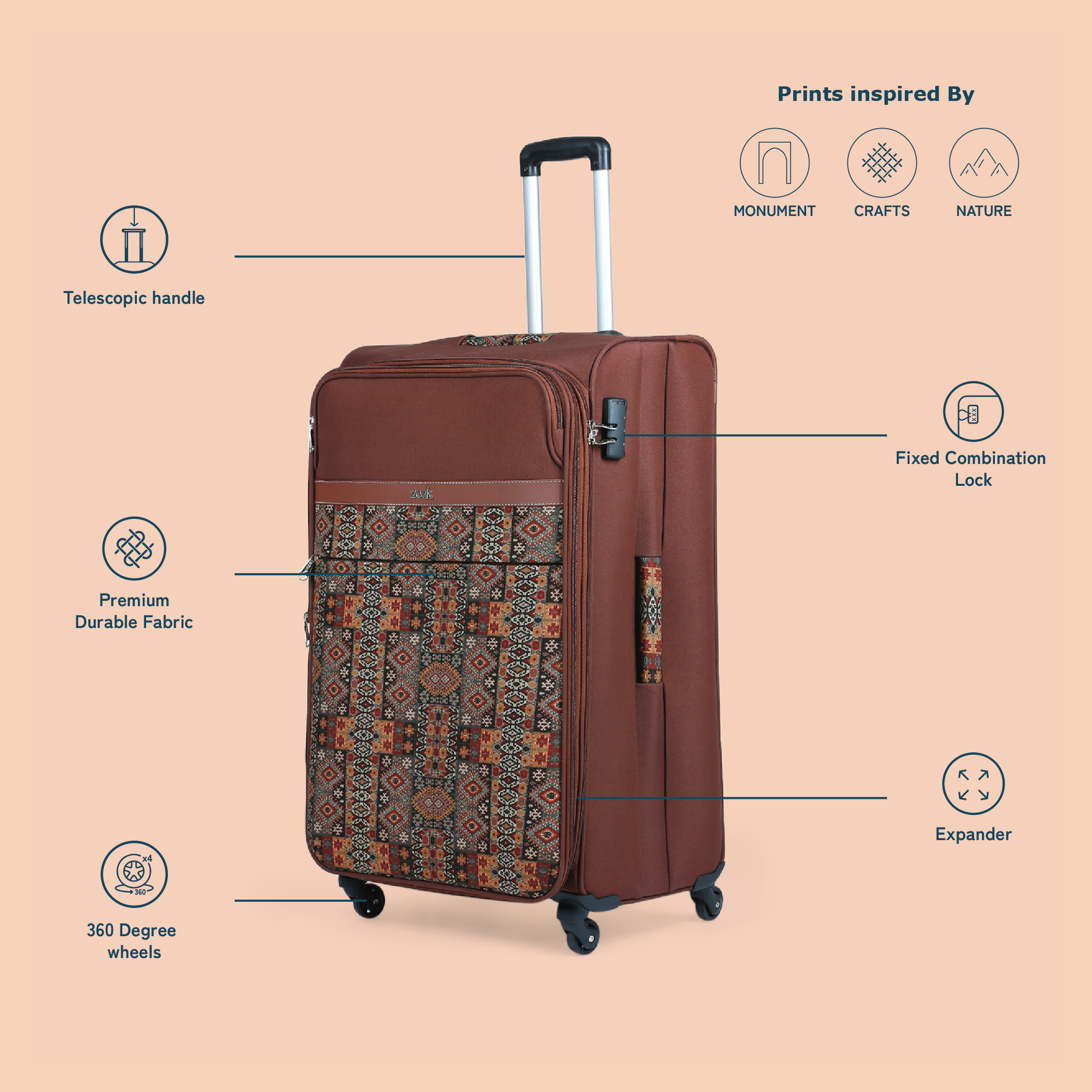 Banaras Elegance Avasa Trolley Bag