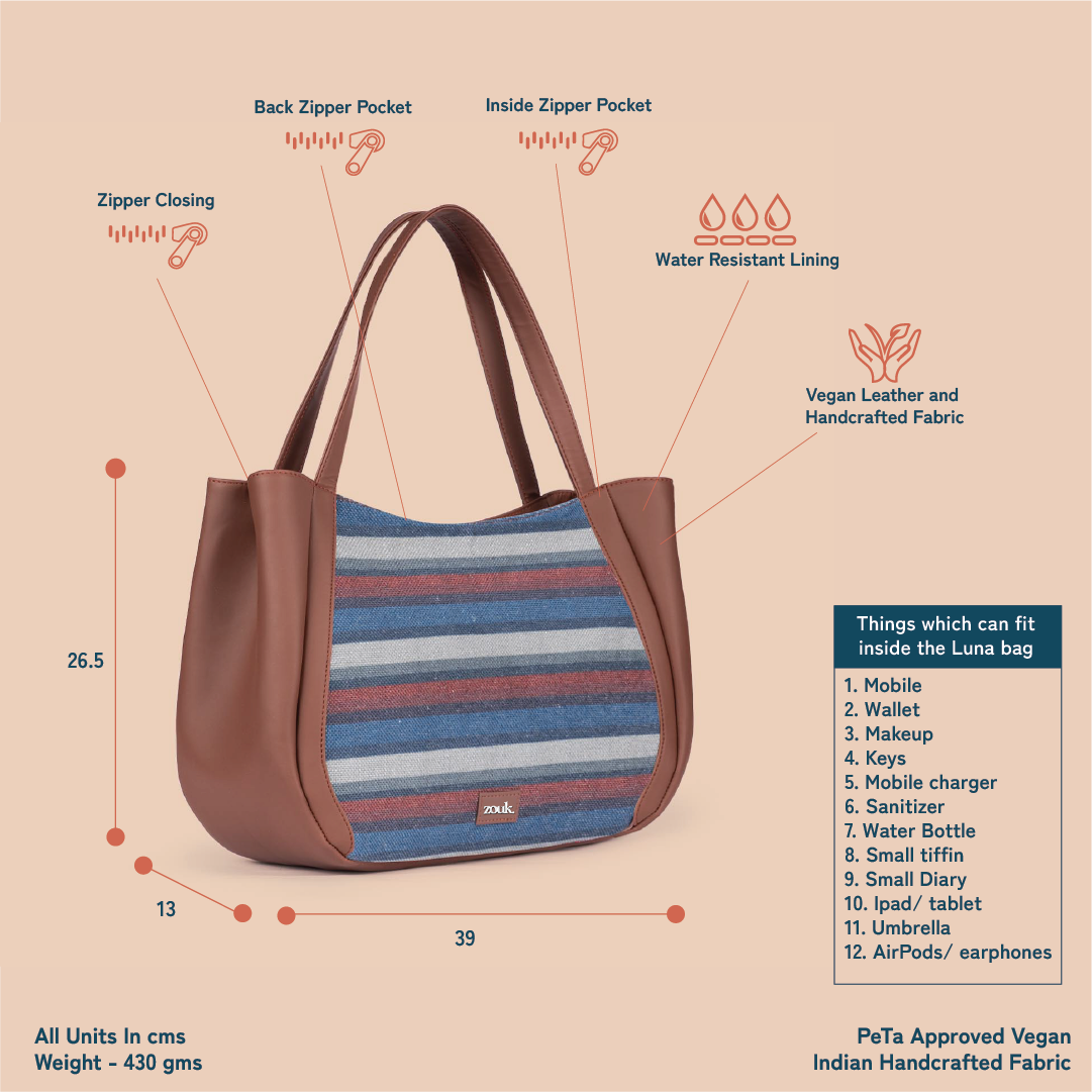 ZIP-Mysore Mosaic Luna Handbag