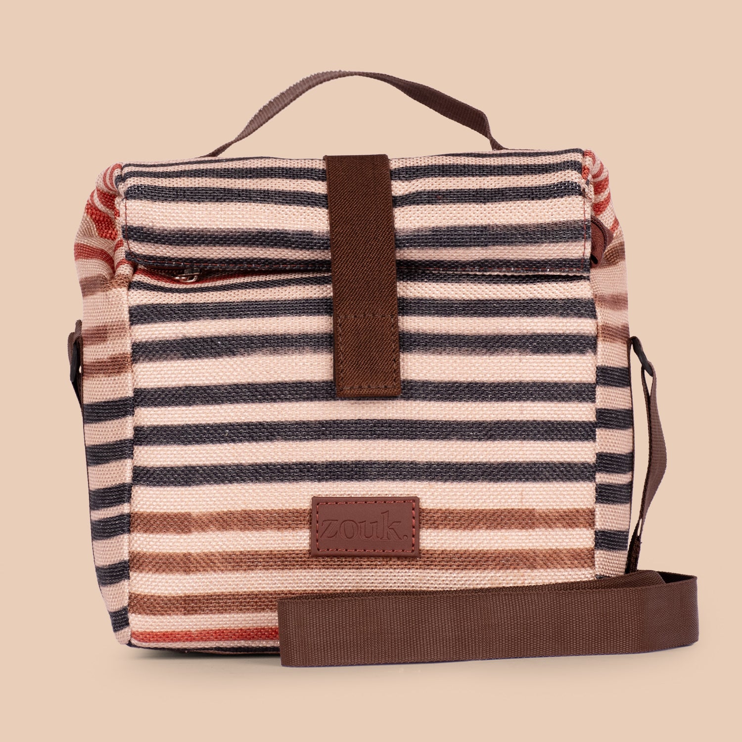 Qutub Stripes Roll Up Lunch Bag