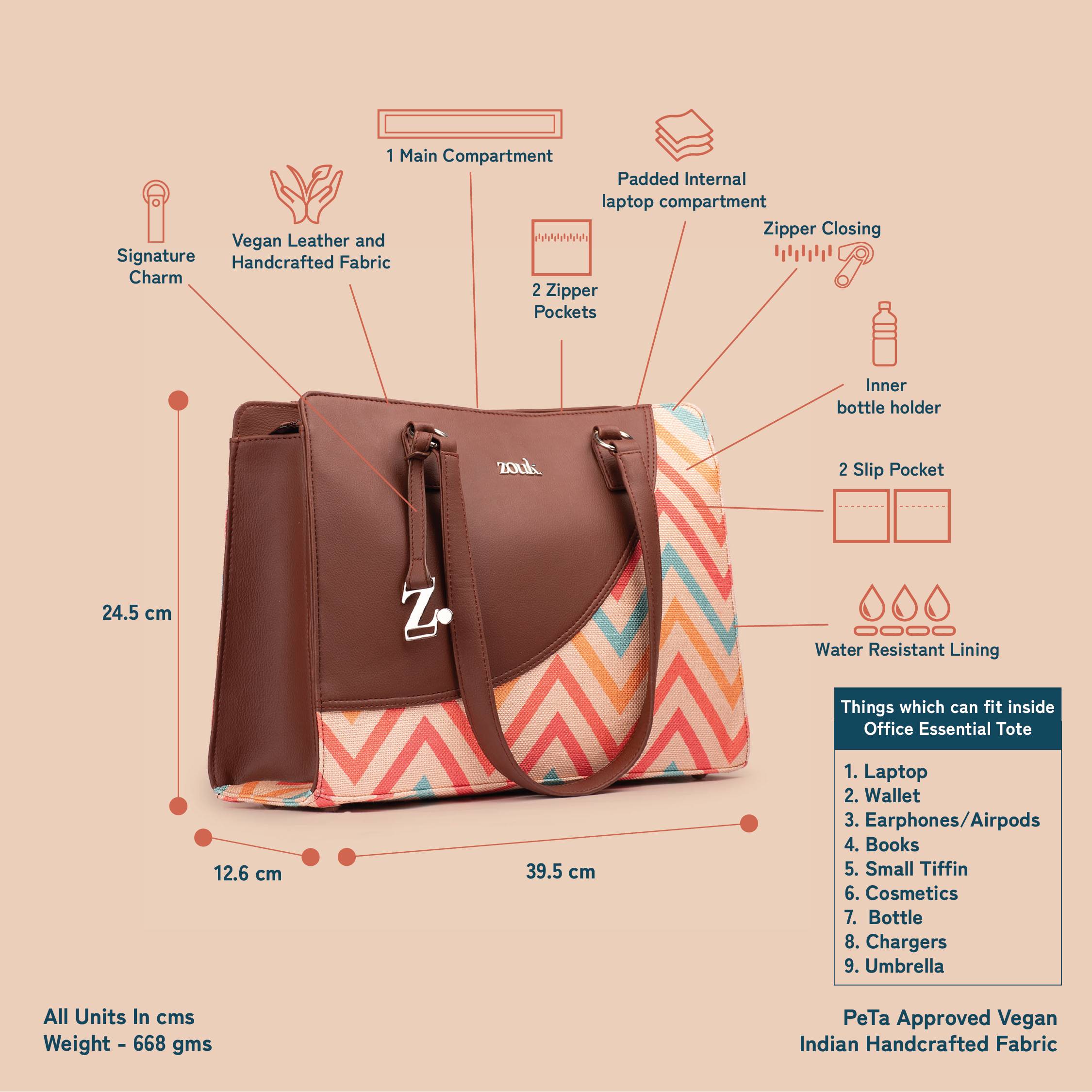 ZIP-WavBeach Office Essential Bag