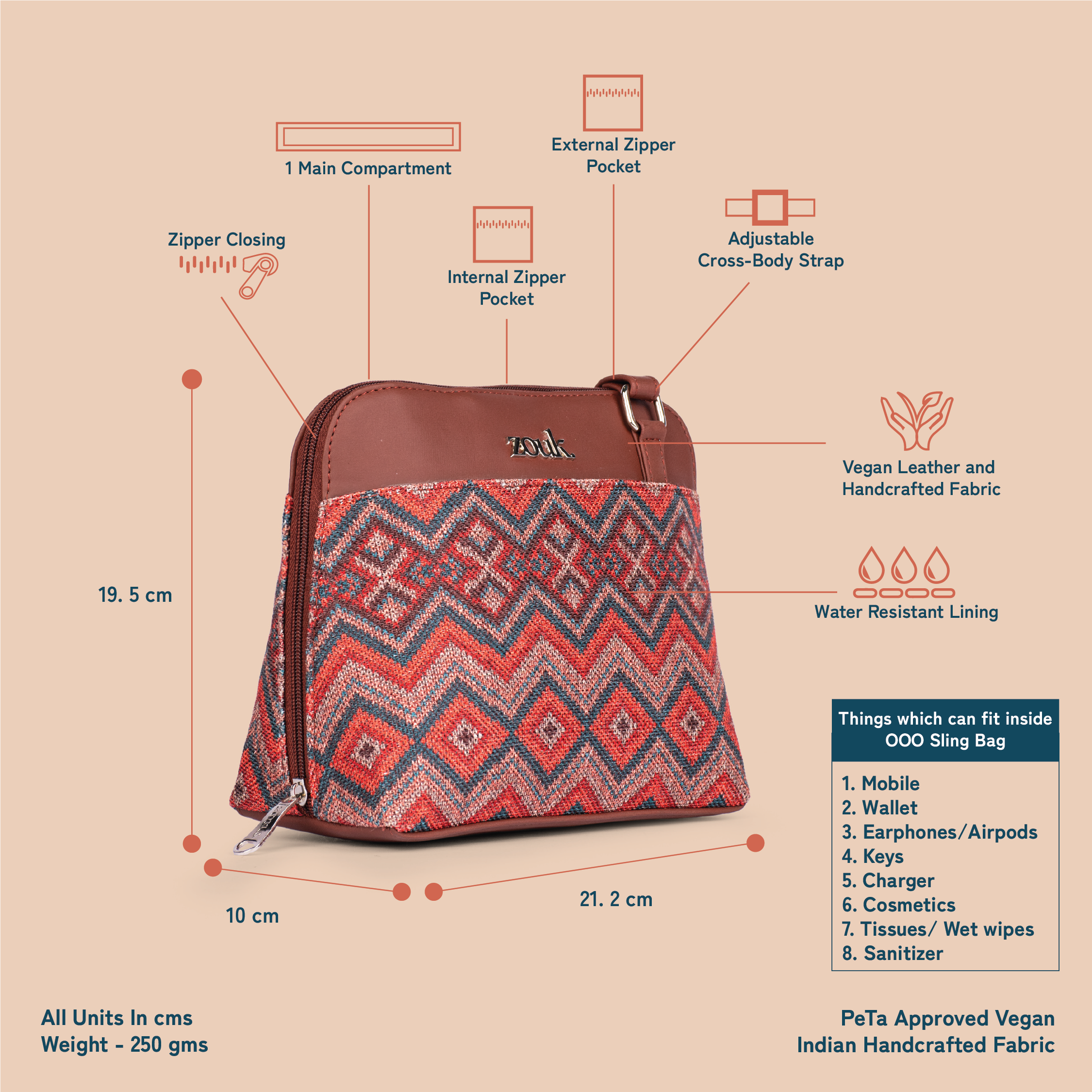 Gwalior Weaves OOO Sling Bag