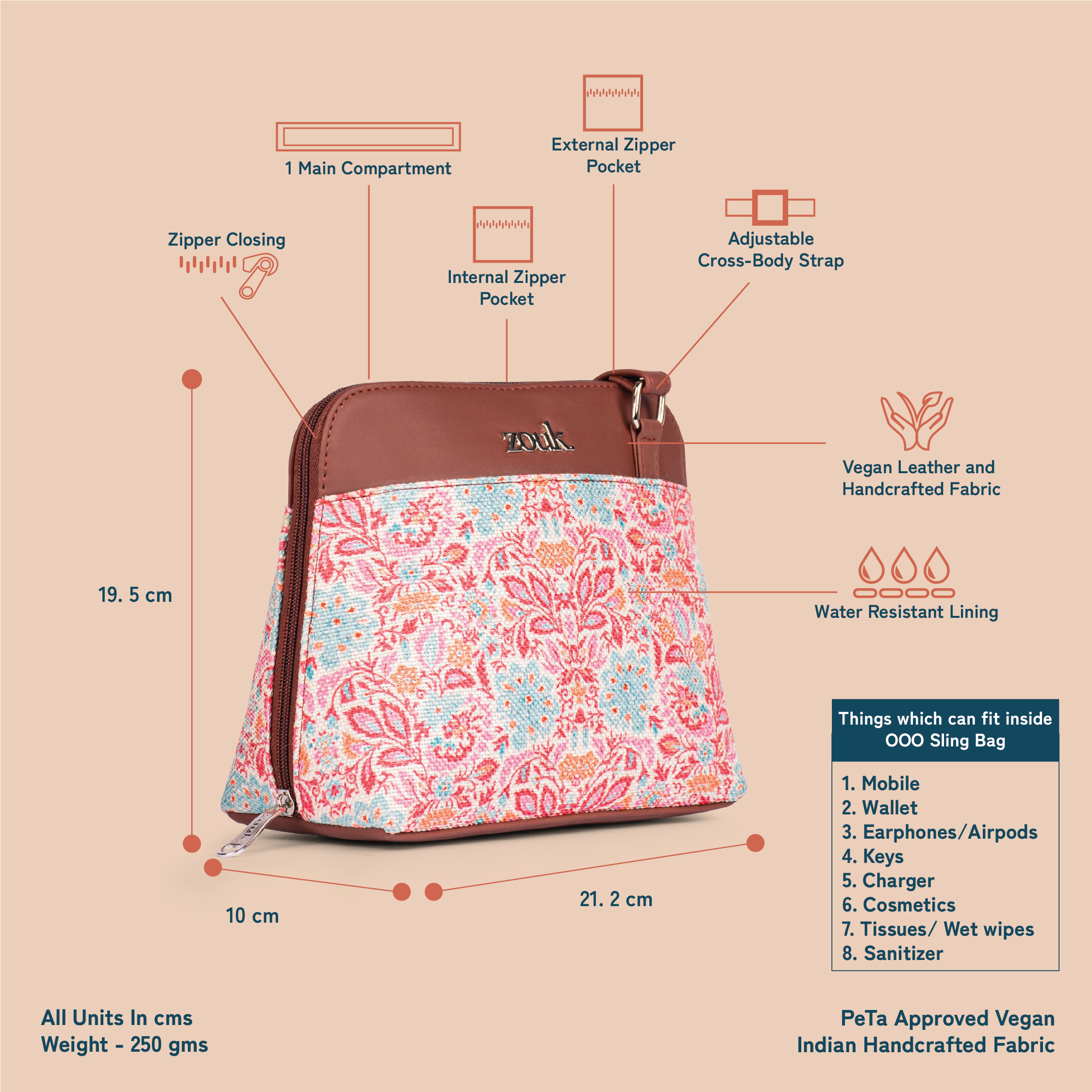 Mangalore Blossoms OOO Sling Bag