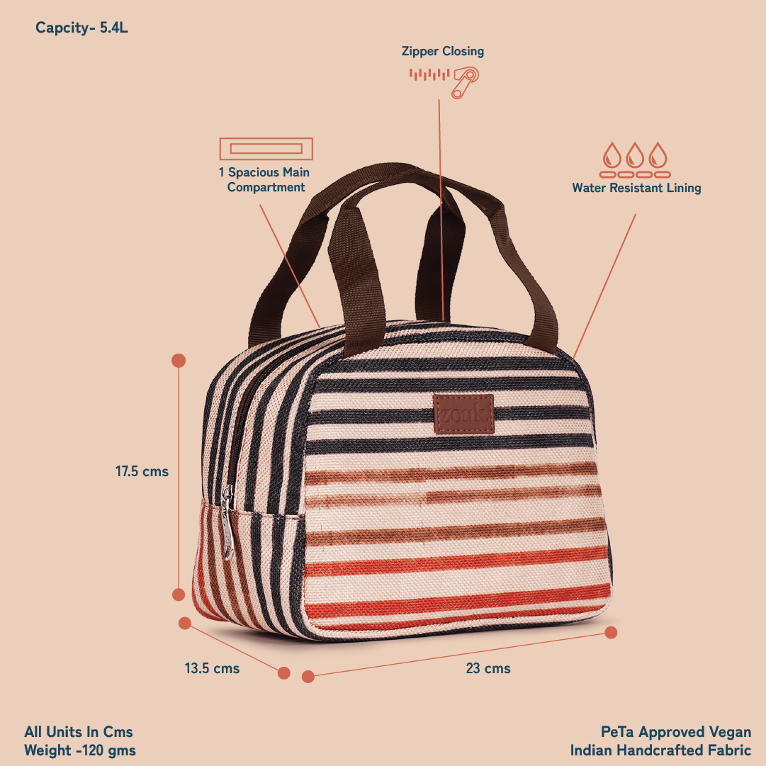 Qutub Stripes Lunch Bag