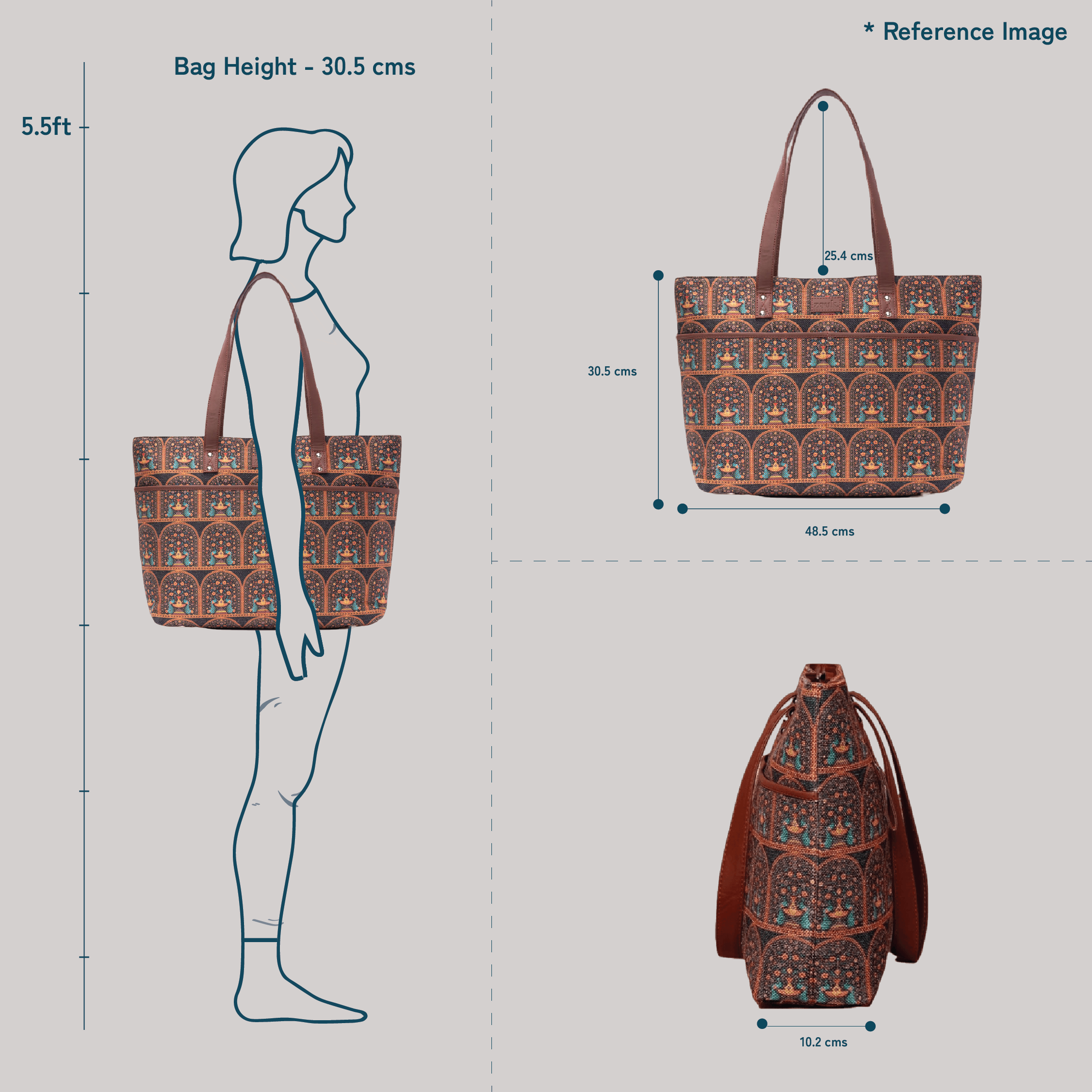Mughal Garden Print Tote Bag