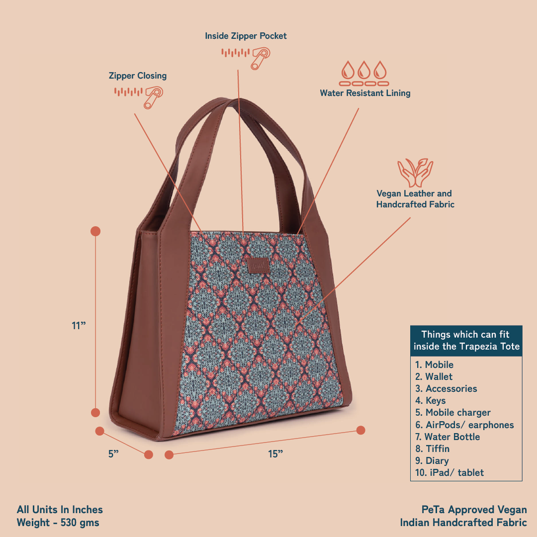 Kolkata Nouveau Trapezia Tote