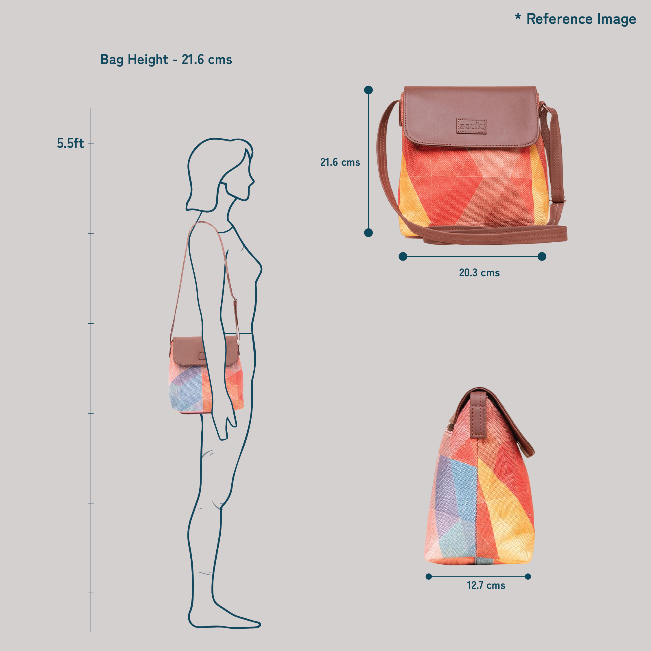 Multicolor Mandala Print Flap Sling Bag
