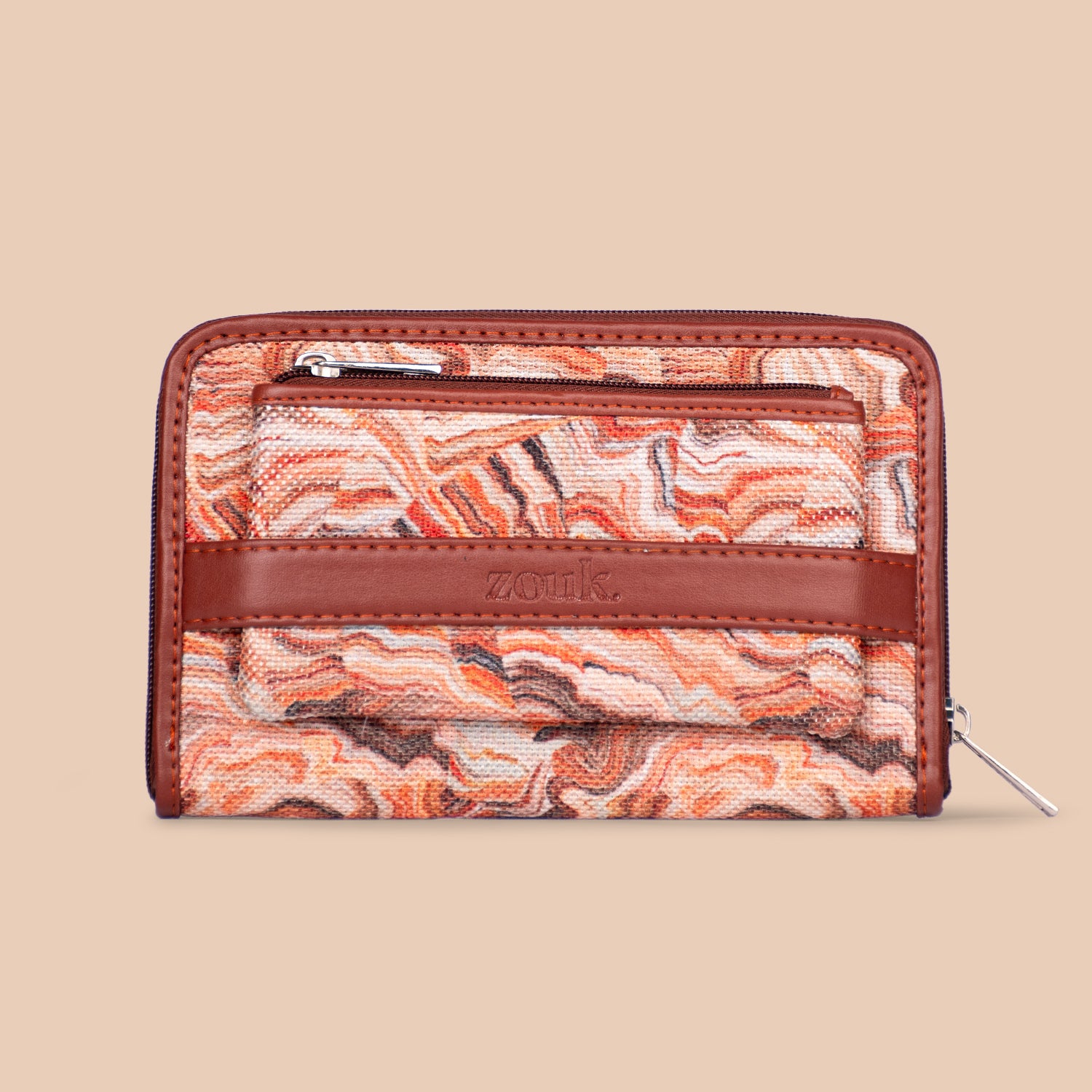 Nicobar Coral Classic Zipper Wallet