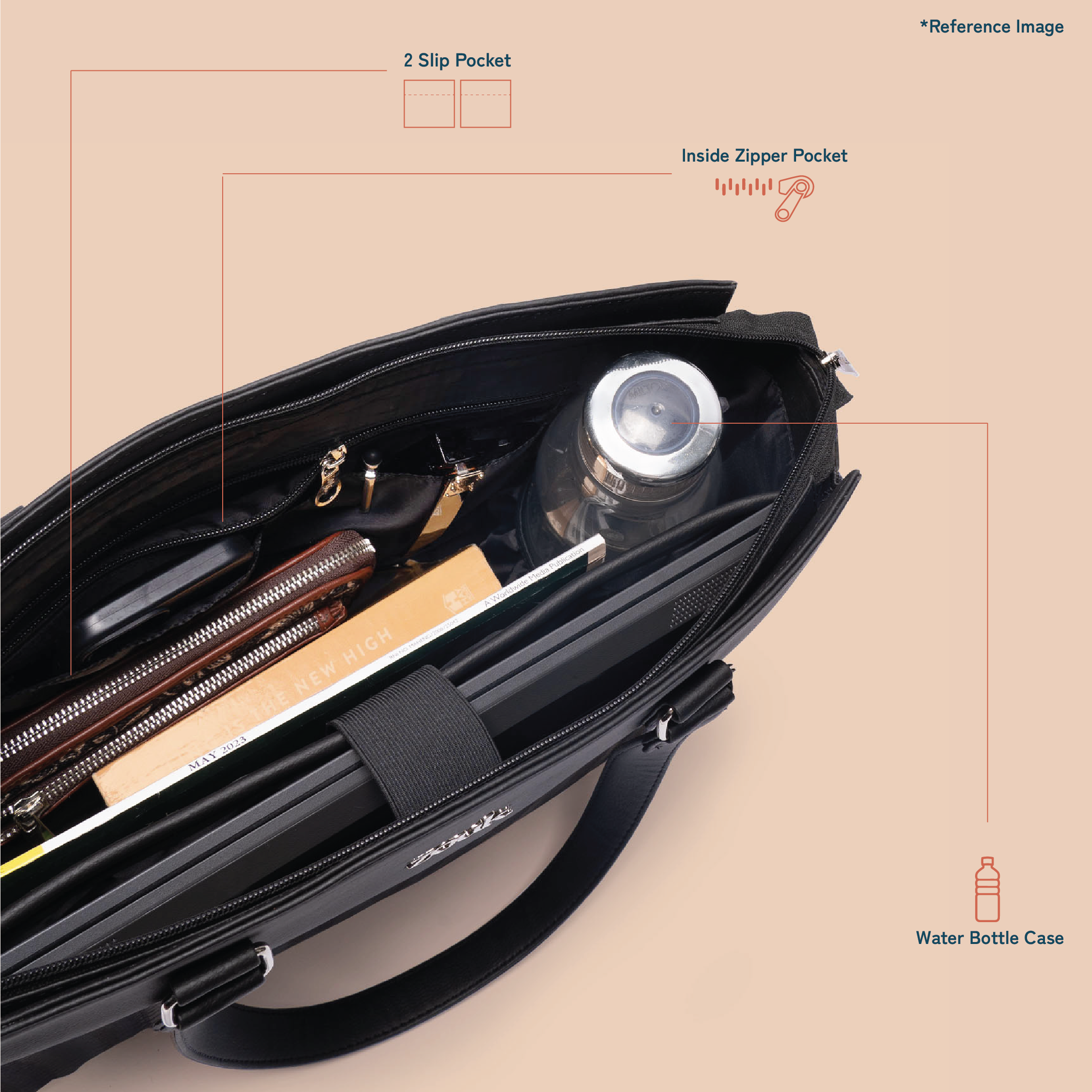 ZIP-Kashmir Blooms Women's Work Bag