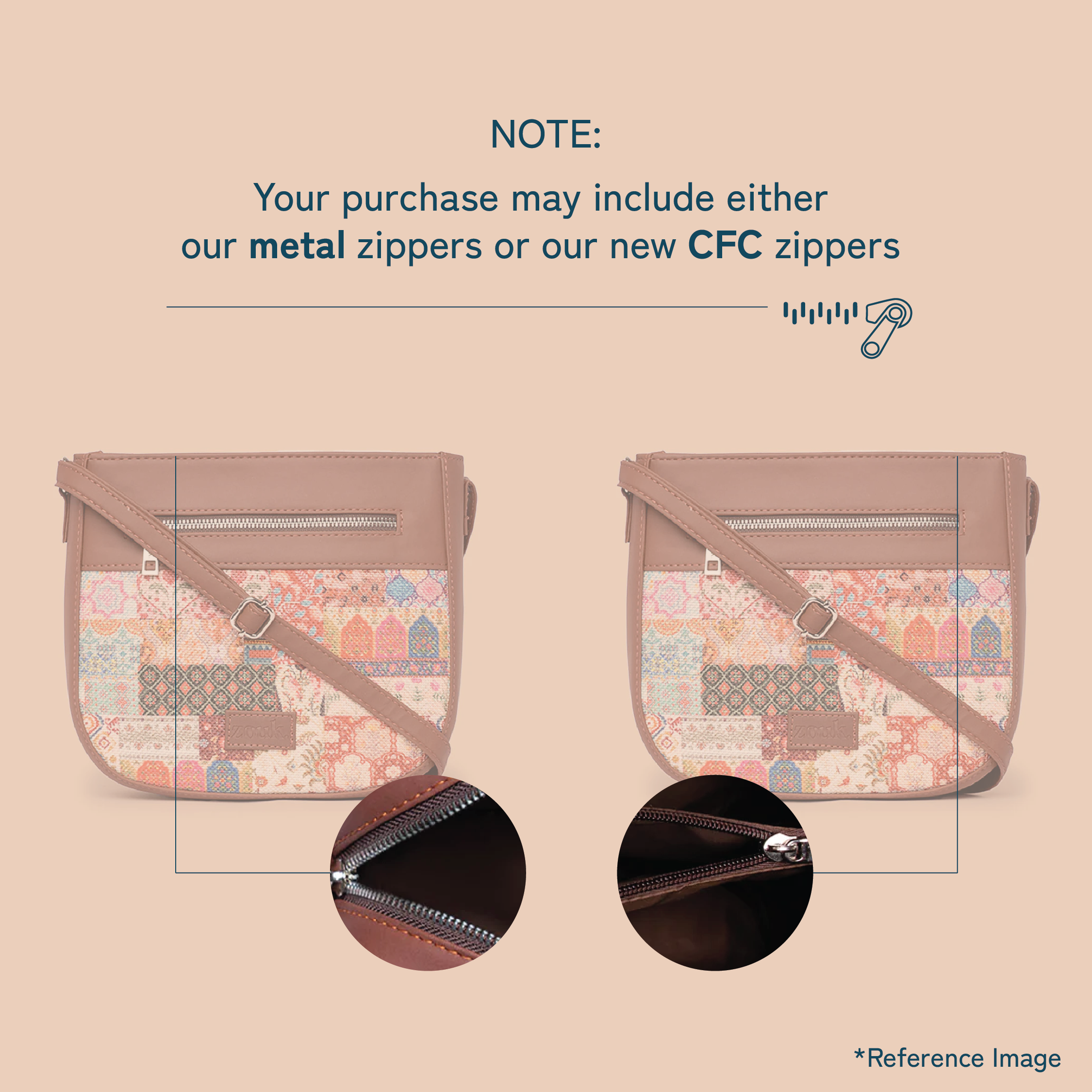 ZIP-Lattice Lace U-Shaped Sling Bag