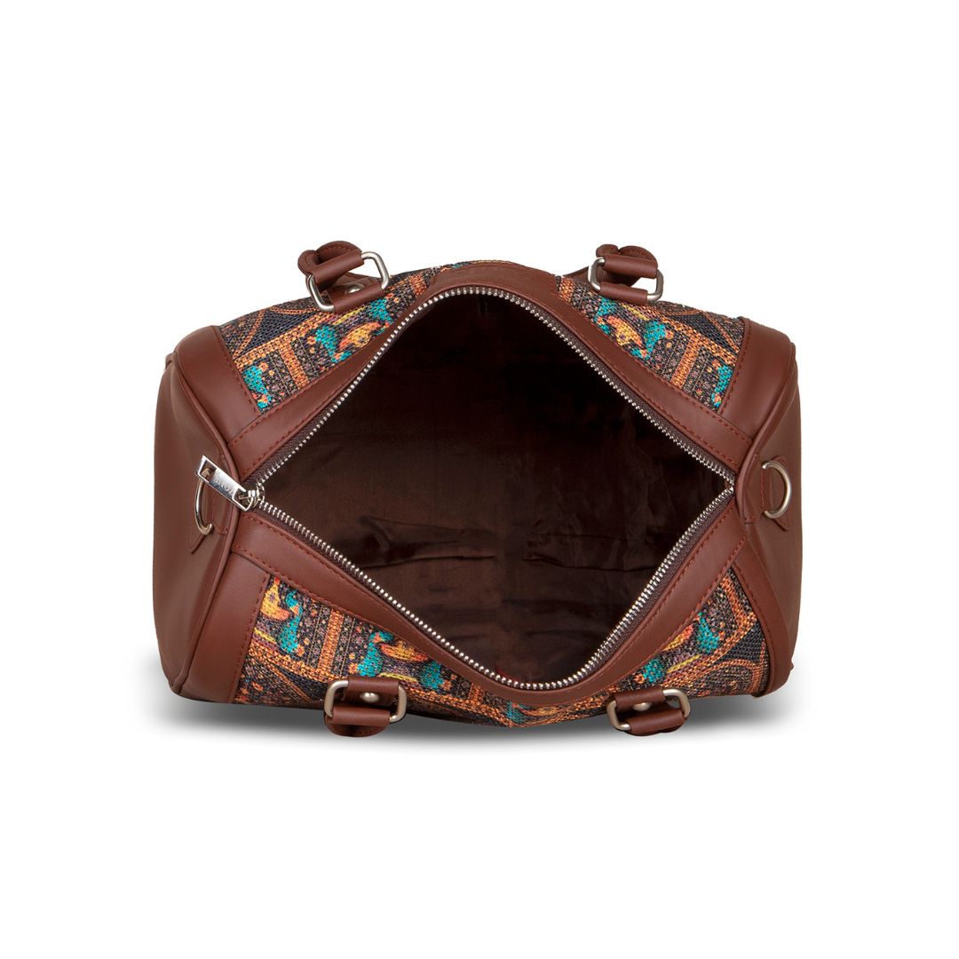 Royal Indian Peacock Motif Handbag