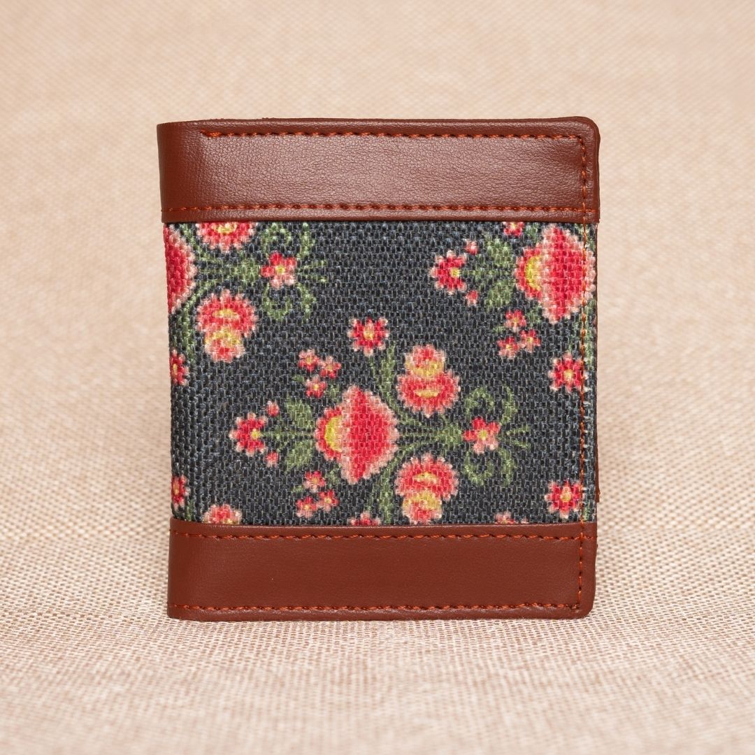 Mughal Garden Print Double Sided Sleek Wallet