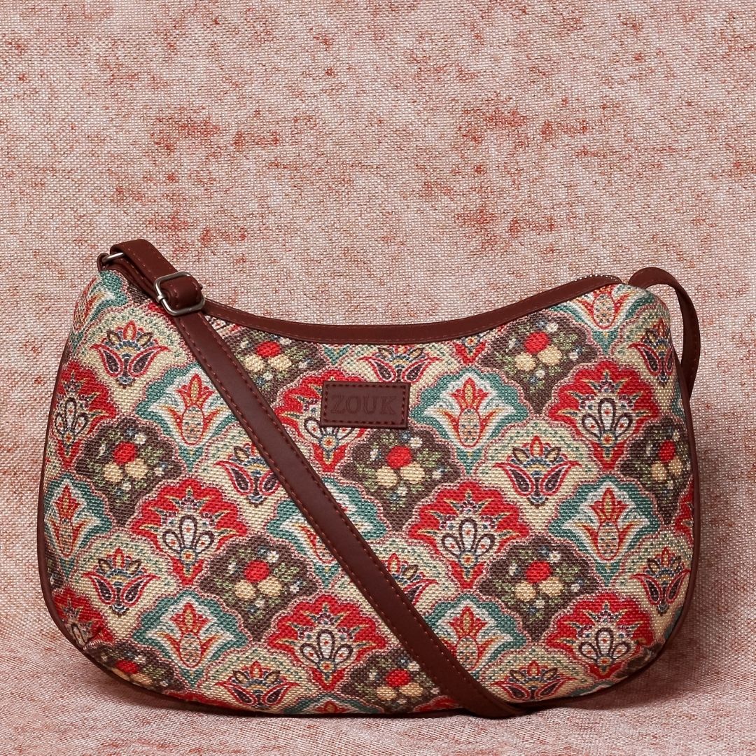 Mughal Art Multicolor Structured Shoulder Bag