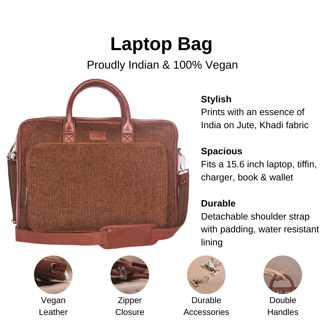 Brown Metal Laptop Bag