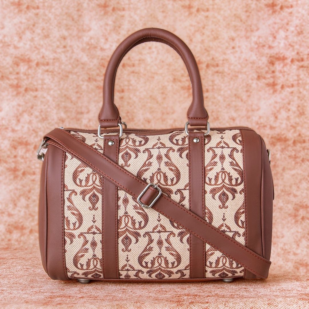 Chhavi Niwas Jhoomar Motif - Handbag & Chain Wallet Combo