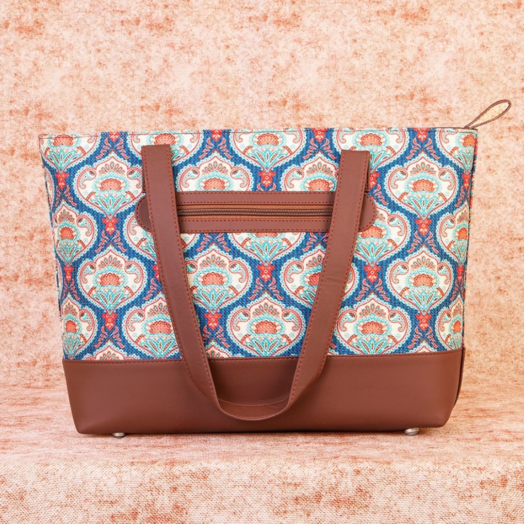 Kovil Blue Shoulder Tote Bag