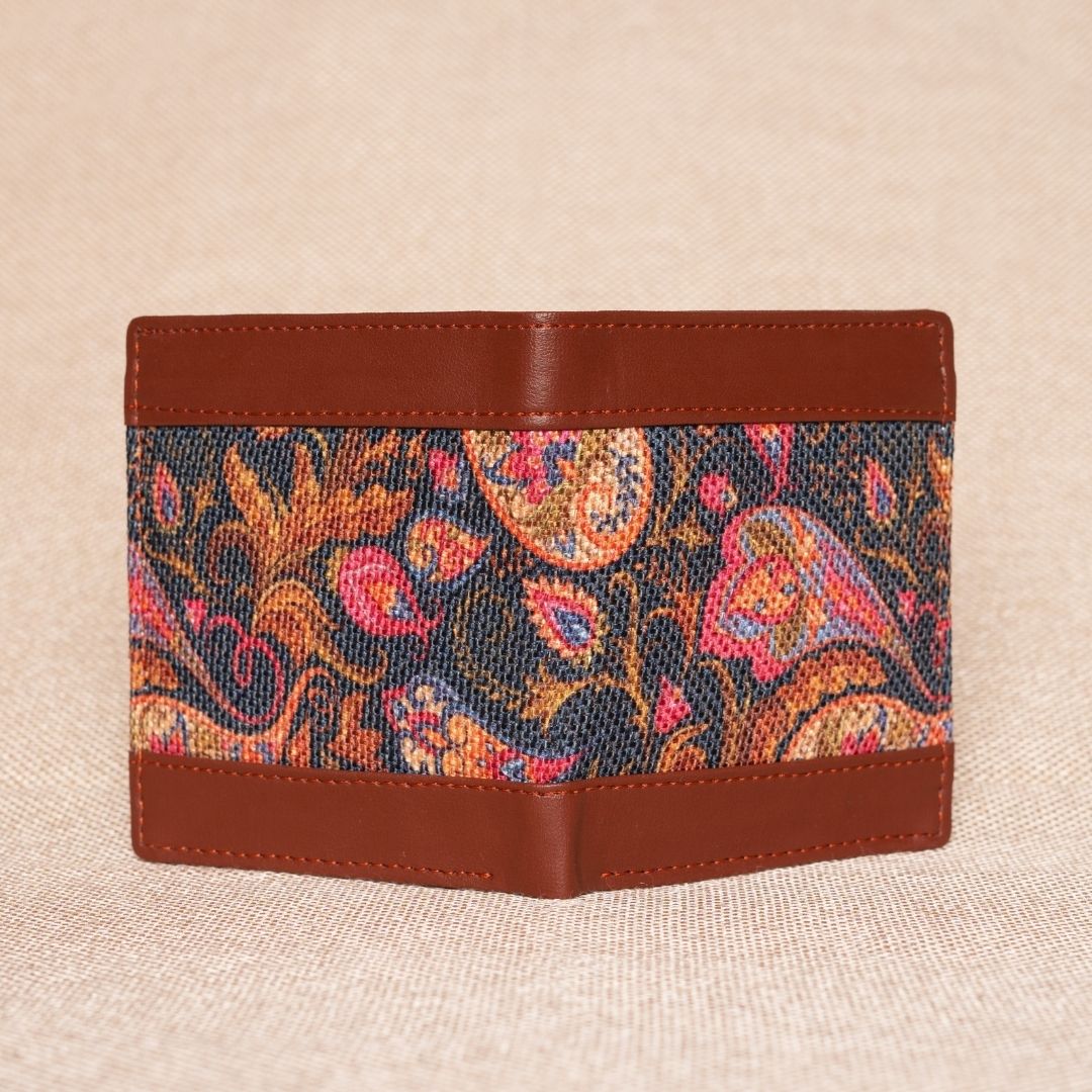 Paisley Print Double Sided Sleek Wallet