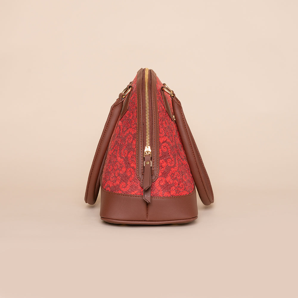 Falaknuma Red Jali Dome Shaped Bag