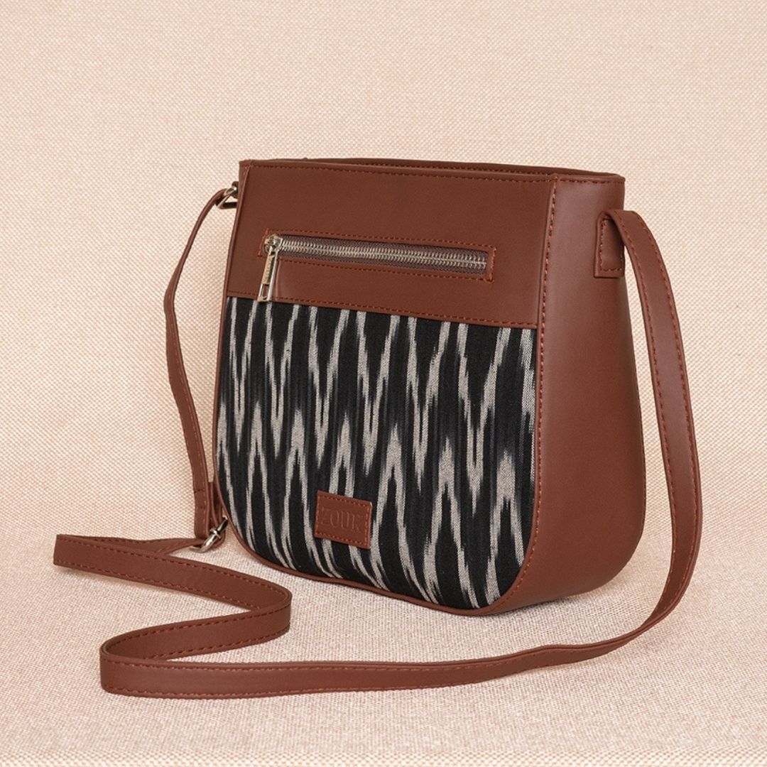 Ikat Wave U Shaped Sling Bag