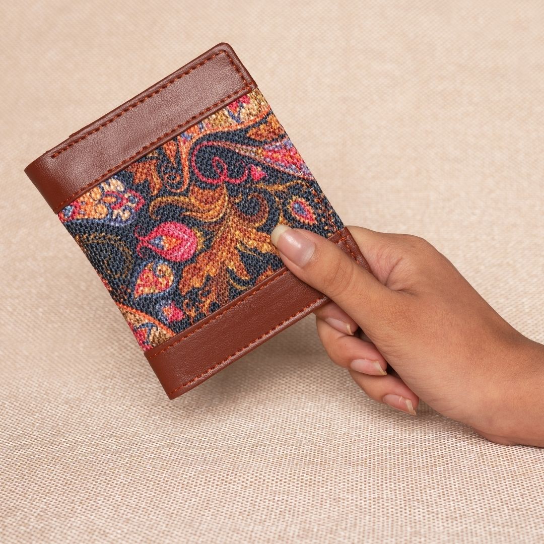 Paisley Print Double Sided Sleek Wallet