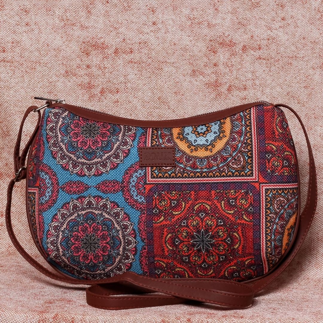 Multicolor Mandala Structured Shoulder Bag