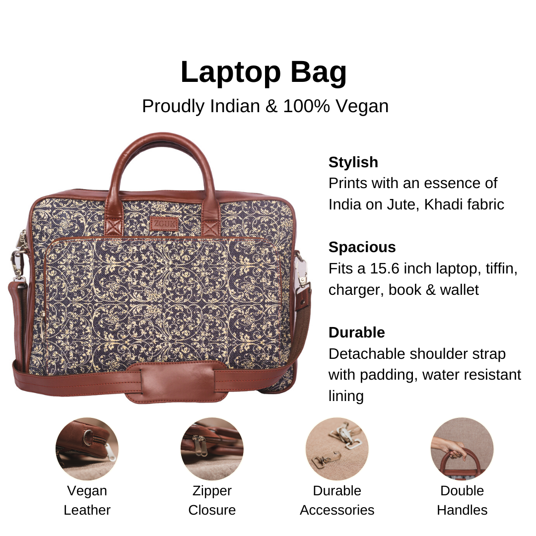 Buy Hammonds Flycatcher Luxury Leather Laptop Bag For Girls And Women -  Fits 14 Inch Laptop/MacBook - 1 Year Warranty @ ₹2,438.00