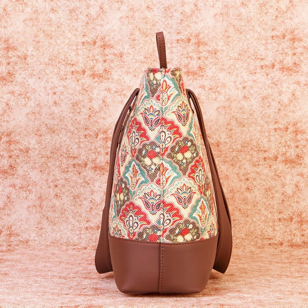 Mughal Art Multicolor Shoulder Tote Bag