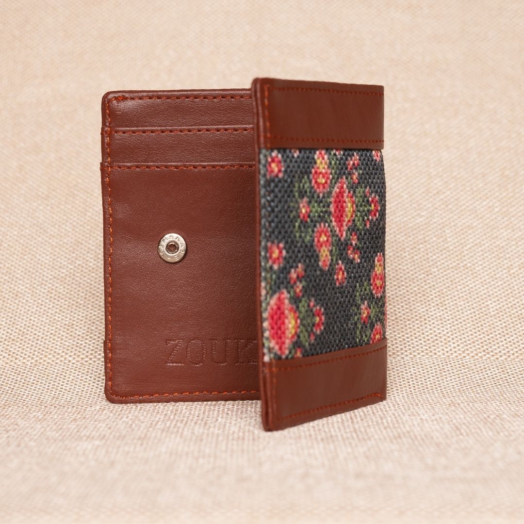 Mughal Garden Print Double Sided Sleek Wallet