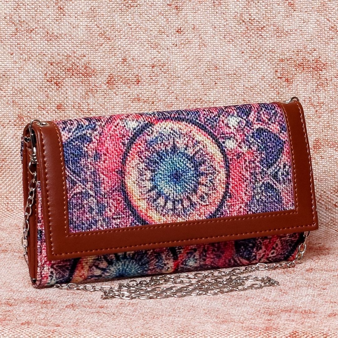 Space Chakra Two Fold Wallet with Detachable Sling