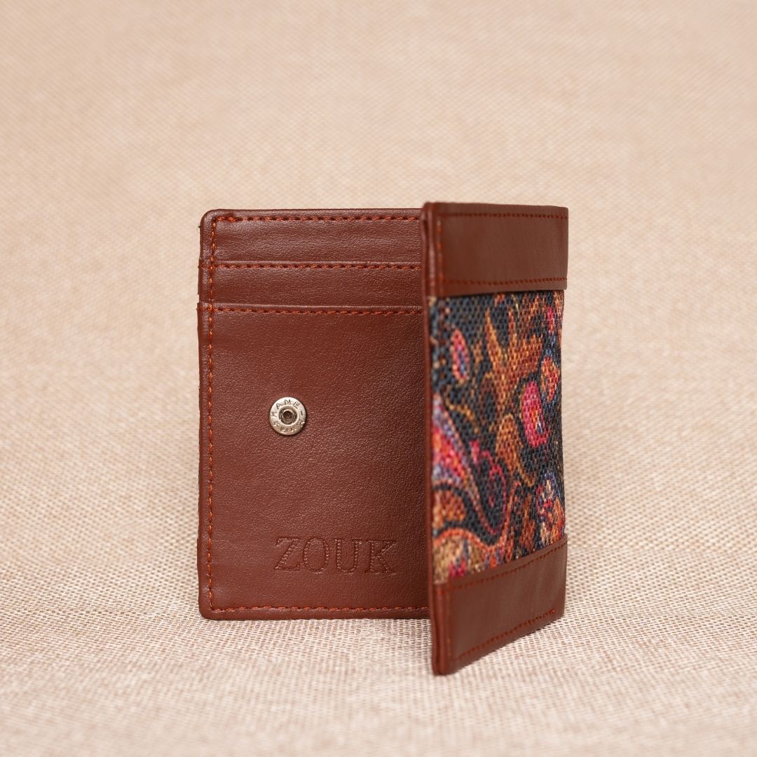 Paisley Print Double Sided Sleek Wallet