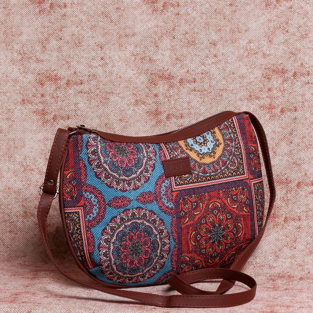 Multicolor Mandala Structured Shoulder Bag