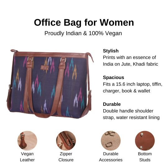Zouk Blue Multi Crystal Women's Office Bag - Details of the product, product specification