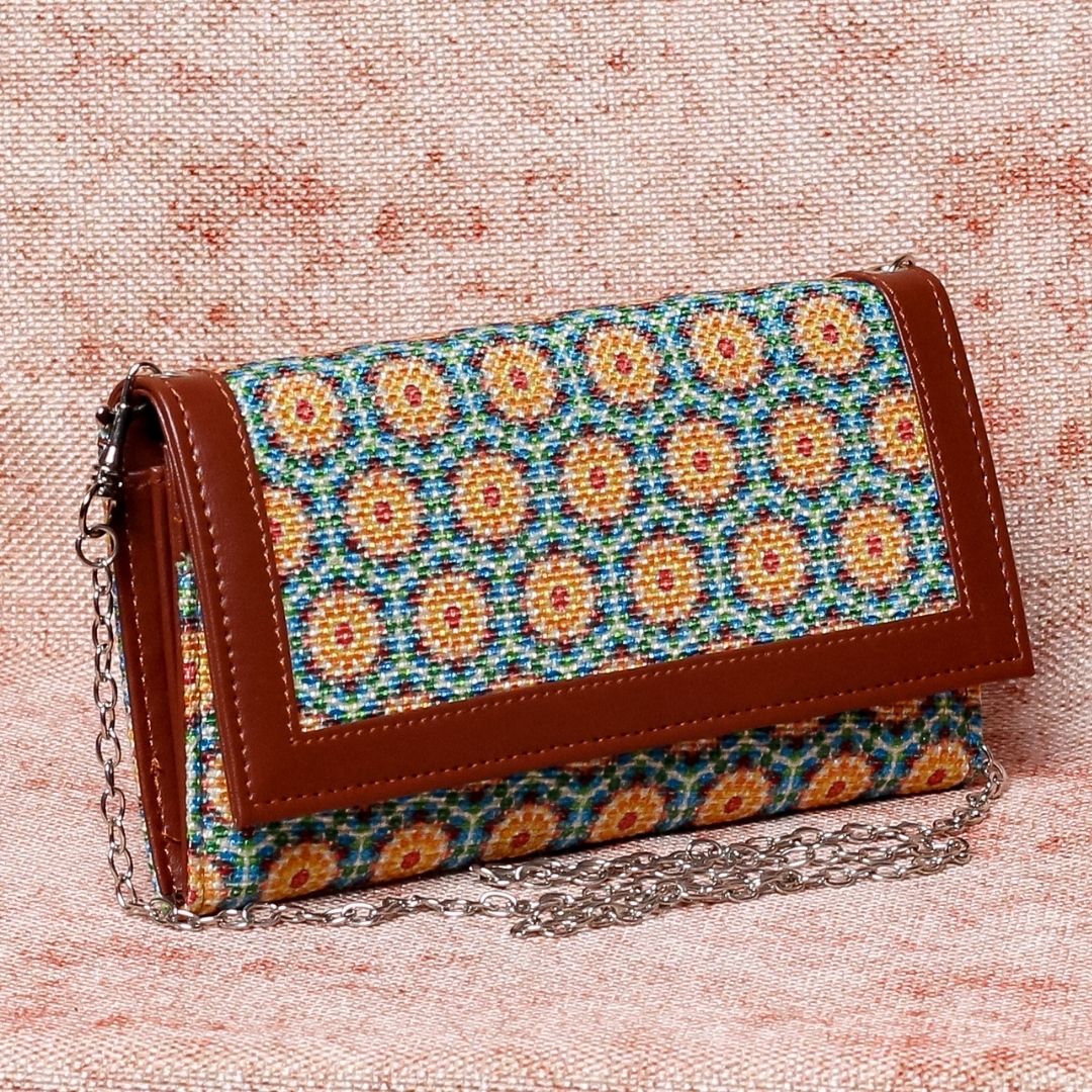 HoneyComb Summer Two Fold Wallet with Detachable Sling