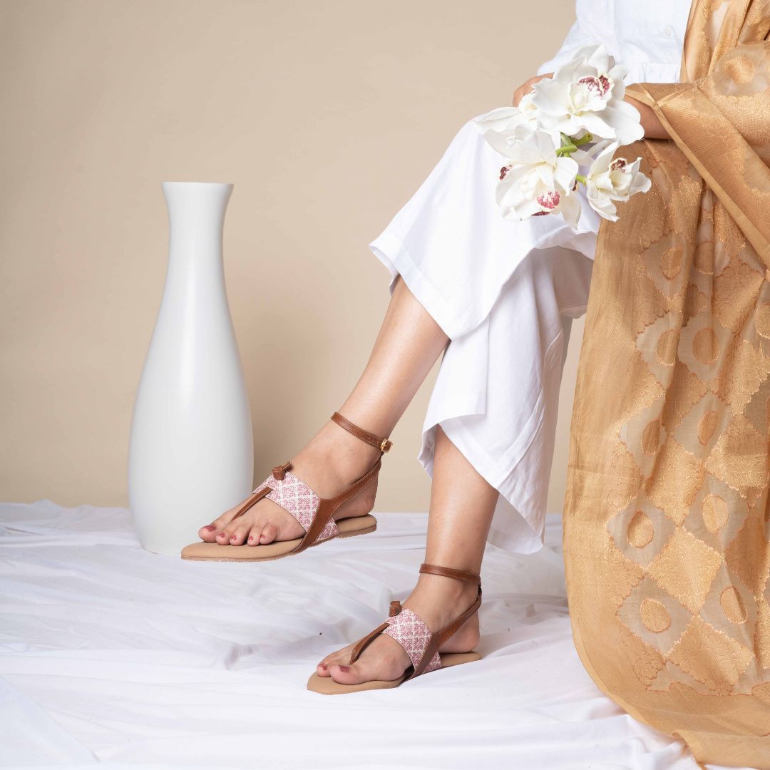 Buy Peach Flat Sandals for Women by Bata Online | Ajio.com