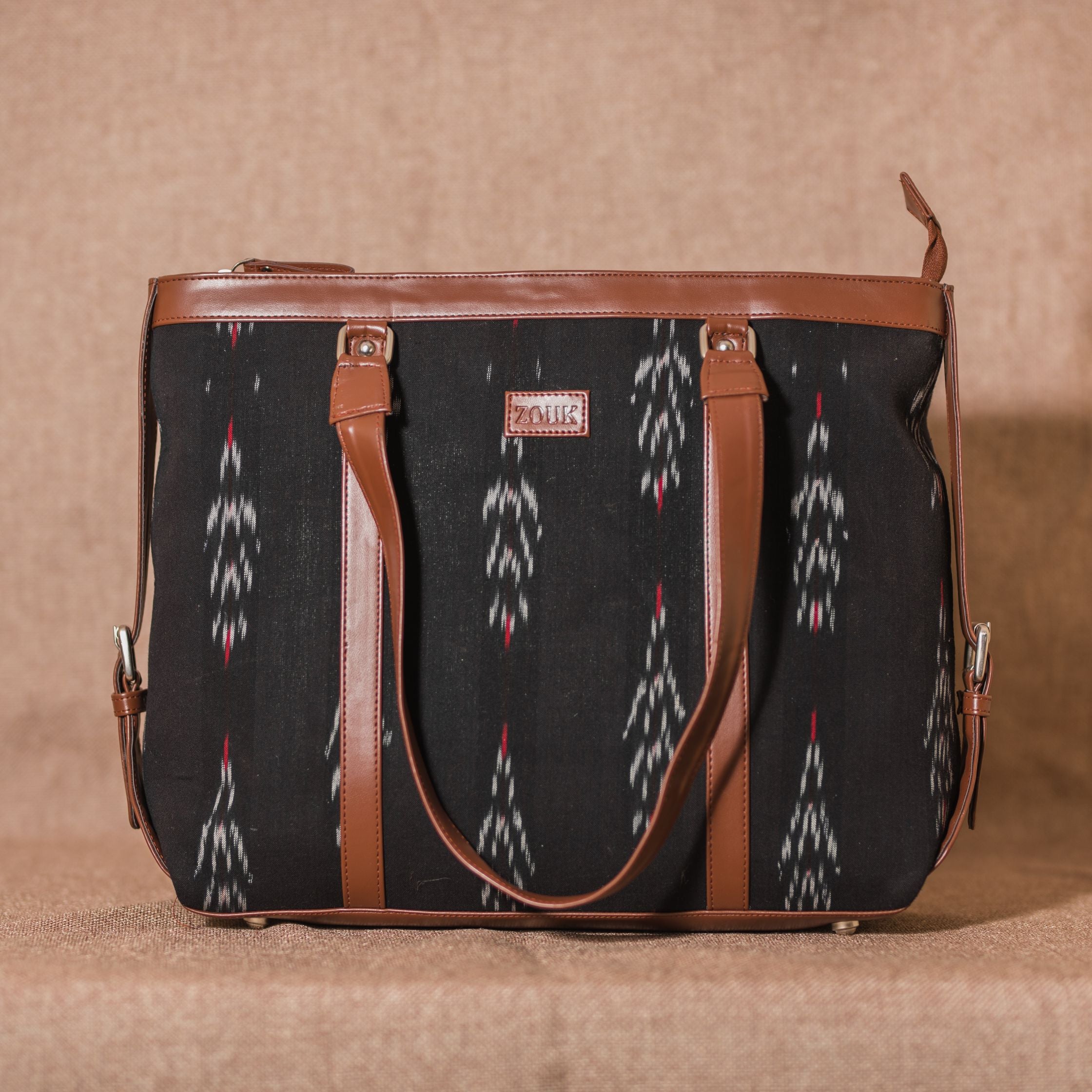 Ikat Red Feather Women's Office Bag